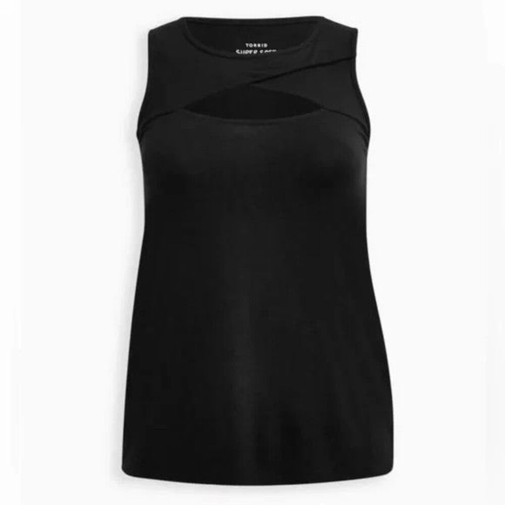NWT Torrid Super Soft Black Cutout Tank Top Size 3 or 22/24 Plus